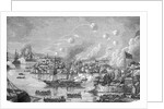 Engraving of the Bombardment of Canton by the English by Anonymous
