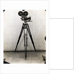 Early Movie Camera on Tripod by Anonymous