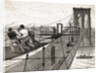 Building Of Brooklyn Bridge by Anonymous