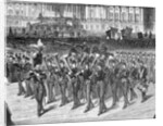 Military Band Marching In Front Capitol by Anonymous