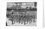 Military Band Marching In Front Capitol by Anonymous