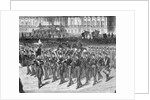 Military Band Marching In Front Capitol by Anonymous