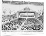 View Of Canvas Tent Sitting Crowd by Anonymous