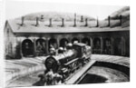 Round House With Train In Center by Anonymous