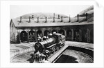 Round House With Train In Center by Anonymous