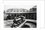 Round House With Train In Center by Anonymous