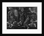 Woodcut of New York Slums: Underground Dwelling by Paul Frenzeny