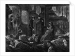 Woodcut of New York Slums: Underground Dwelling by Paul Frenzeny