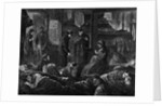 Woodcut of New York Slums: Underground Dwelling by Paul Frenzeny