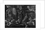 Woodcut of New York Slums: Underground Dwelling by Paul Frenzeny