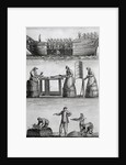 Three Panels Of Fish Industry In 1770 by Anonymous