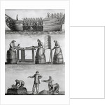 Three Panels Of Fish Industry In 1770 by Anonymous