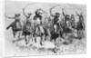 The Cowboy's Race Woodcut by Anonymous