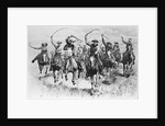 The Cowboy's Race Woodcut by Anonymous