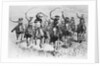 The Cowboy's Race Woodcut by Anonymous