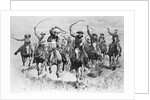 The Cowboy's Race Woodcut by Anonymous