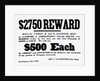 Reward Postrer For Stage Robbers by Anonymous