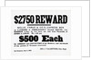 Reward Postrer For Stage Robbers by Anonymous