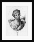 Engraved Portrait of Sappho, Greek Lyric Poet by Anonymous