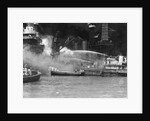 Pearl Harbor Aflame by Anonymous