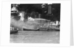 Pearl Harbor Aflame by Anonymous