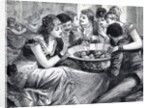 Engraving Of People Drinking Punch;Straw by Anonymous