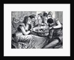 Engraving Of People Drinking Punch;Straw by Anonymous