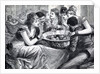 Engraving Of People Drinking Punch;Straw by Anonymous