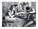 Engraving Of People Drinking Punch;Straw by Anonymous