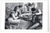 Engraving Of People Drinking Punch;Straw by Anonymous