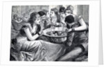 Engraving Of People Drinking Punch;Straw by Anonymous