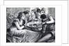 Engraving Of People Drinking Punch;Straw by Anonymous