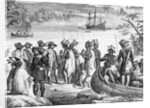 Henry Hudson Descending the Hudson River Illustration by Anonymous