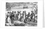 Henry Hudson Descending the Hudson River Illustration by Anonymous