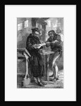 Print of William Caxton at His Printing Press by Anonymous