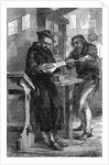 Print of William Caxton at His Printing Press by Anonymous