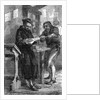 Print of William Caxton at His Printing Press by Anonymous