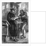 Print of William Caxton at His Printing Press by Anonymous