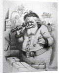 Santa Claus Talking On A Telephone by Thomas Nast