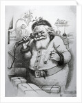 Santa Claus Talking On A Telephone by Thomas Nast