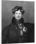 George Iv, King Of England; Engraving by Anonymous