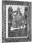 St. George Slaying Dragon; Dotted Print by Anonymous