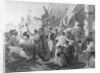 Enraving Of Battle On A Ship by Anonymous
