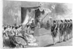 Print Depicting Emperor Mutsuhito Promulgating the New Constitution by Anonymous