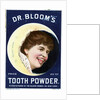 Cleaning Tooth Powder Girl Trade Card by Anonymous