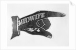 Hand Shaped Sign Advertising for a Midwife by Anonymous