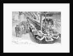Engraving of Early Westinghouse Assembly Line by Anonymous