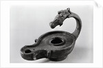 Ancient Egyptian Horse Head-Shaped Oil Lamp by Anonymous