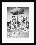 Isolde Plays The Harp To Entertain by Anonymous