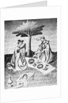 Isolde Plays The Harp To Entertain by Anonymous